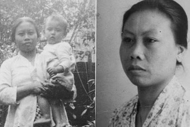 Foto di sebelah kiri memperlihatkan Alfred Munzer kecil digendong Mima pada sekitar tahun 1940-an. Sebelah kanan memperlihatkan foto Mima Saina.