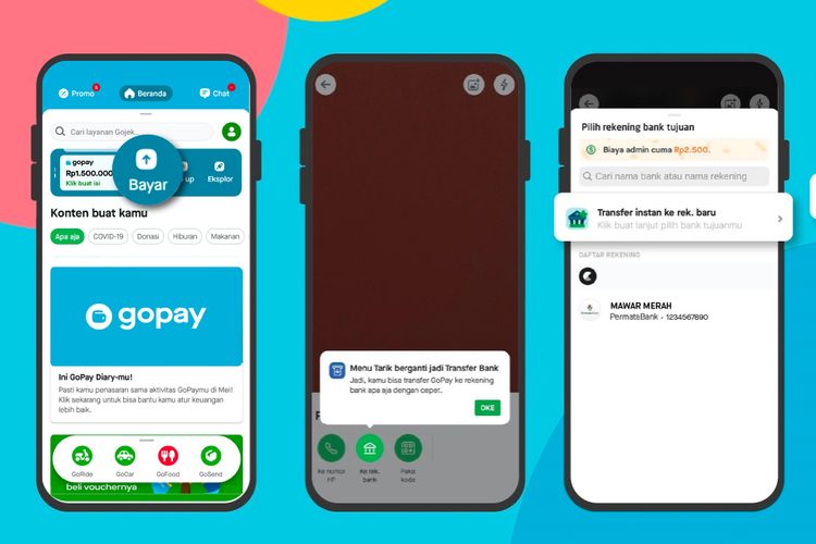 Cara transfer GoPay ke DANA dan ke rekening bank serta cara transfer DANA ke GoPay dengan mudah