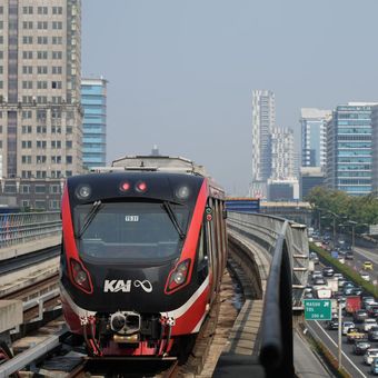 Ilustrasi LRT Jabodebek. 