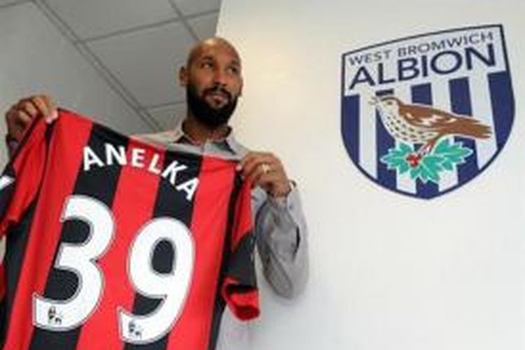 Penyerang West Bromwich Albion, Nicholas Anelka. 