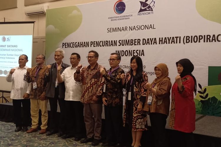 Kemenko Kemaritiman dan Kemristekdikti menggelar Seminar Nasional Pencegahan Pencurian Sumber Daya Hayati (Biopiracy) Indonesia di Tangerang, Senin (28/10/2019).