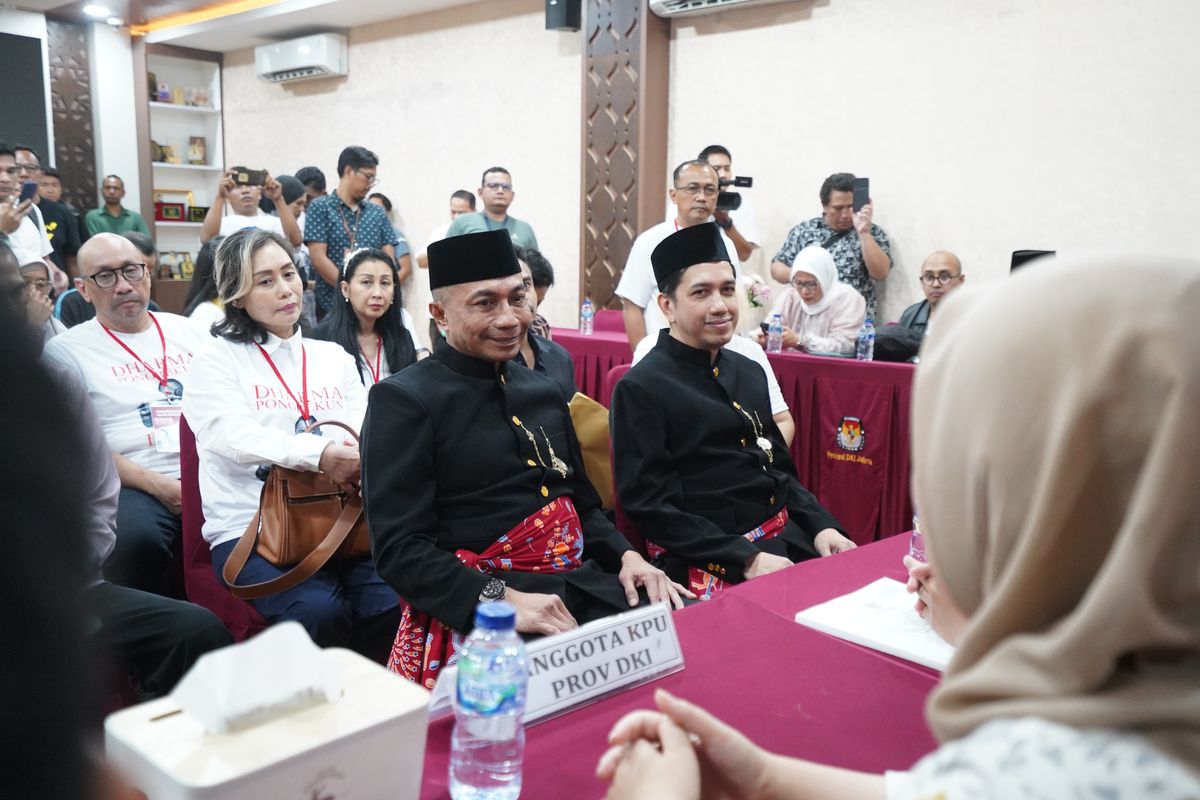 Komisi Pemilihan Umum (KPU) Provinsi DKI Jakarta telah menerima penyerahan syarat dukungan dari bakal calon gubernur perseorangan atau independen Dharma Pongrekun dan calon wakil gubernur Kun Wardana Abyoto.
