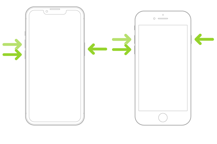 Ilustrasi cara restart iPhone tanpa menyentuh layar pada seri iPhone yang mendukung iOS 16.
