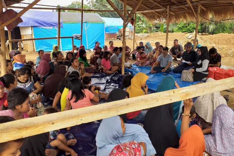 Tenda darurat di lokasi pengungsian warga terdampak gempa Lombok di Pengempel Indah pascagempa 2018 silam.