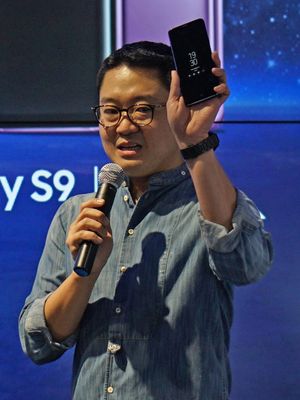 Fotografer David Soong saat berbicara dalam acara Gadget Story tentang Galaxy S9 di Lotte Shopping Avenue, bilangan Kuningan, Jakarta, Rabu (15/3/2018).