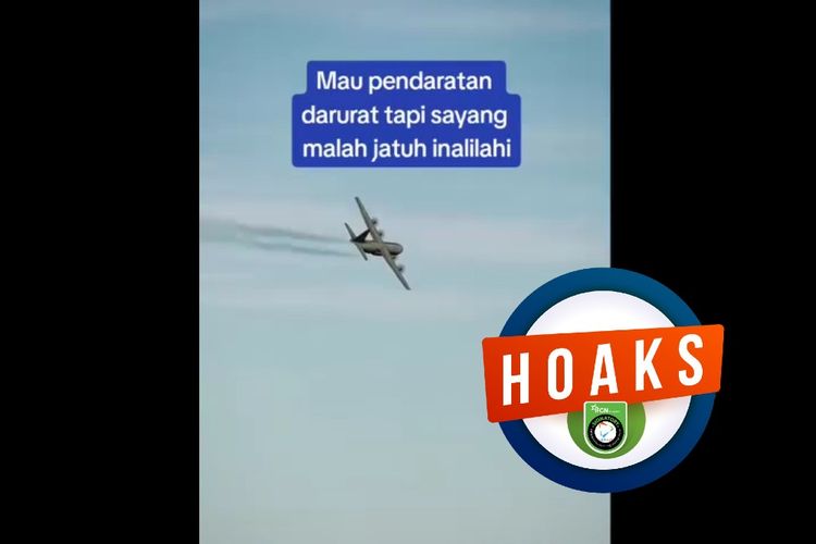 Hoaks, video pesawat gagal mendarat darurat