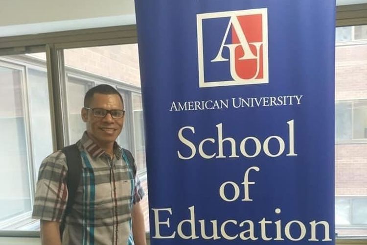 Paskalis Kaipman, mahasiswa S2 di American University di Washington, D.C. asal Boven Diegol, Papua (dok: Pribadi)