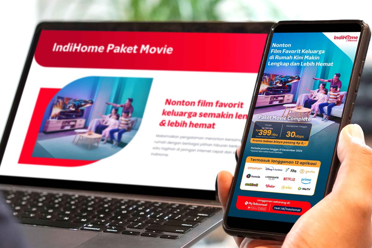 Operator seluler Telkomsel memperbarui paket langganan IndiHome Movie dengan menghadirkan dua paket baru, yakni Movie Complete dan paket Movie Standard. Dua paket baru ini melengkapi paket Movie Premium ketika IndiHome Movie diperkenalkan pada Maret lalu.