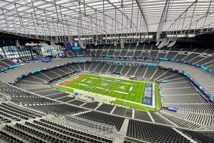 Allegiant Stadium, stadion yang akan digunakan BTS untuk konser di Las Vegas, April 2022.