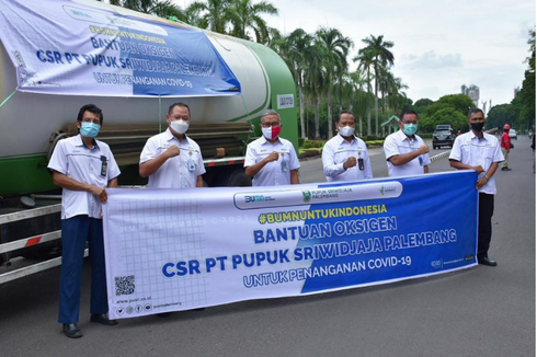 Pupuk Indonesia Kirim 96,7 Ton Tabung Oksigen untuk Penanganan Pasien Covid-19 