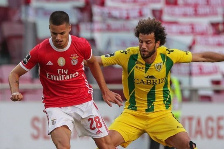 Laga Benfica vs Tondela pada lanjutan pekan ke-25 Liga Portugal, Jumat (5/6/2020) dii hari WIB.