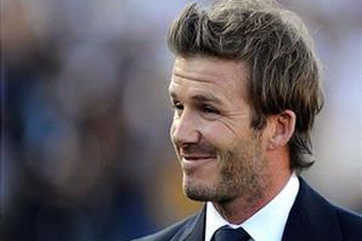 Gelandang Inggris dan LA Galaxy, David Beckham.