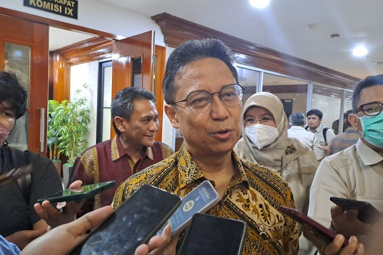 Menkes Budi Gunadi Sadikin saat ditemui di Gedung DPR, Senayan, Jakarta, Senin (19/6/2023). 