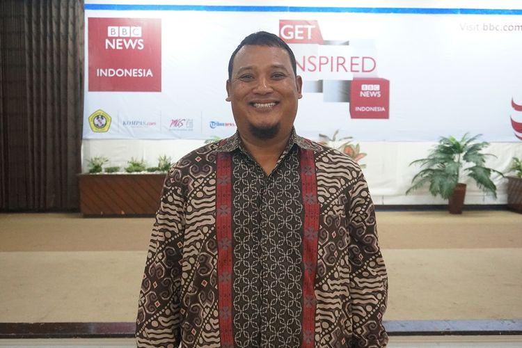 Bagas Suratman saat mengikuti Roadshow BBC Get Inspired di kampung Universitas Merdeka Malang, Jawa Timur, Kamis (14/2/2019).