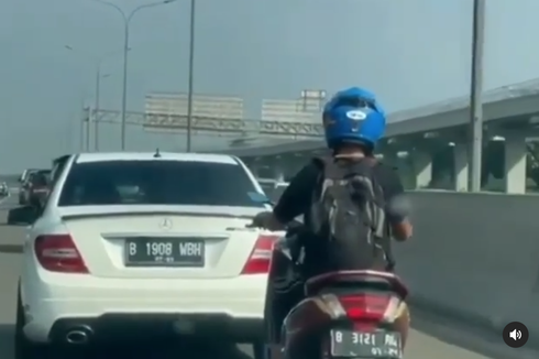 Masih Ada Saja Pengendara Motor yang Masuk Jalan Tol