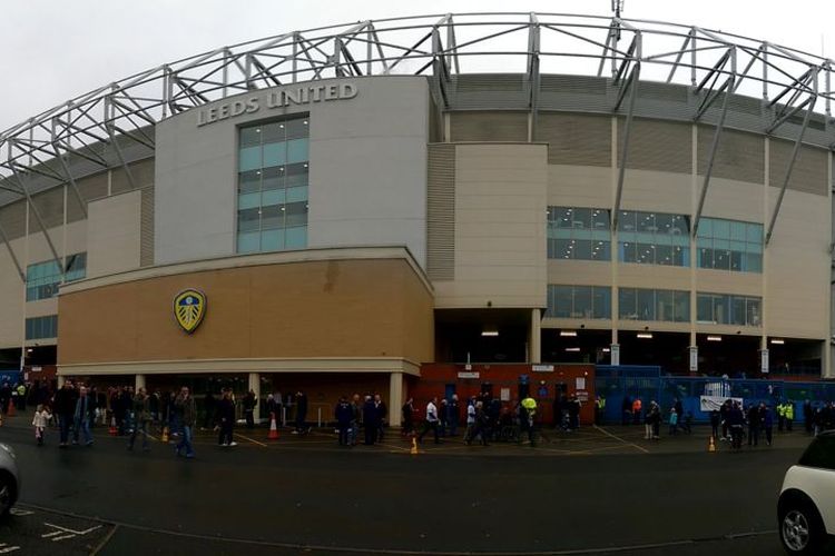 Kandang Leeds United, Elland Road. Leeds United kembali ke kasta teratas Liga Inggris pada Jumat (18/7/2020) setelah West Brom kalah kontra Huddersfield.