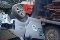 Kronologi Truk Tronton Tabrak 3 Mobil di Bengkel, Berawal Mati Mesin, Ambulans Remuk hingga Nyaris Terpotong
