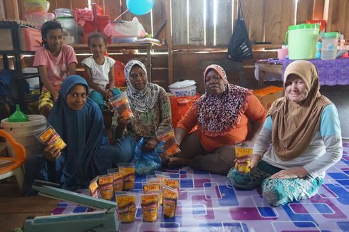 Ikan berlimpah, Para Ibu di Kampung Taver Fakfak Produksi Abon untuk Biaya Sekolah Anak