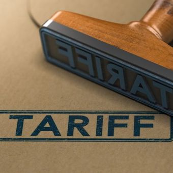 Ilustrasi tarif impor Trump. 