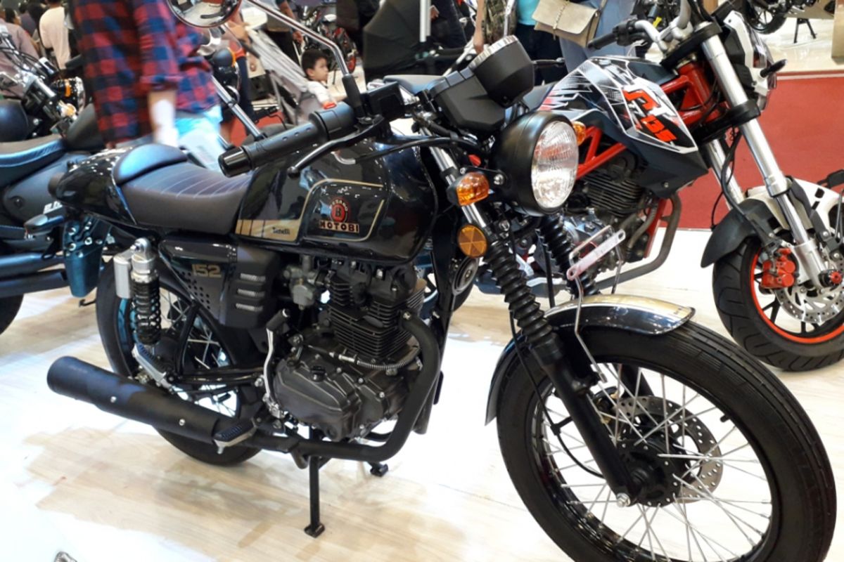 Motobi 152, motor sport retro yang diperkenalkan PT Benelli Anugerah Motor Pusaka di pameran Gaikindo Indonesia International Auto Show (GIIAS) 2018. 