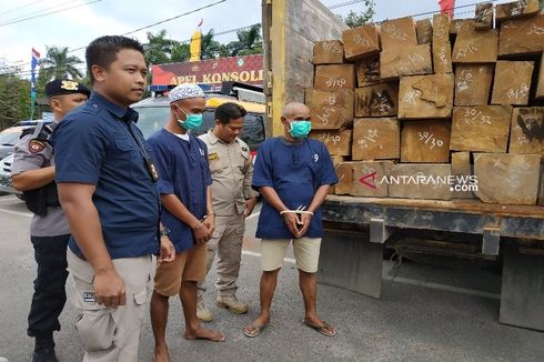 Polisi Gagalkan 2 Truk Pembawa Kayu Ilegal ke Kalimantan Selatan