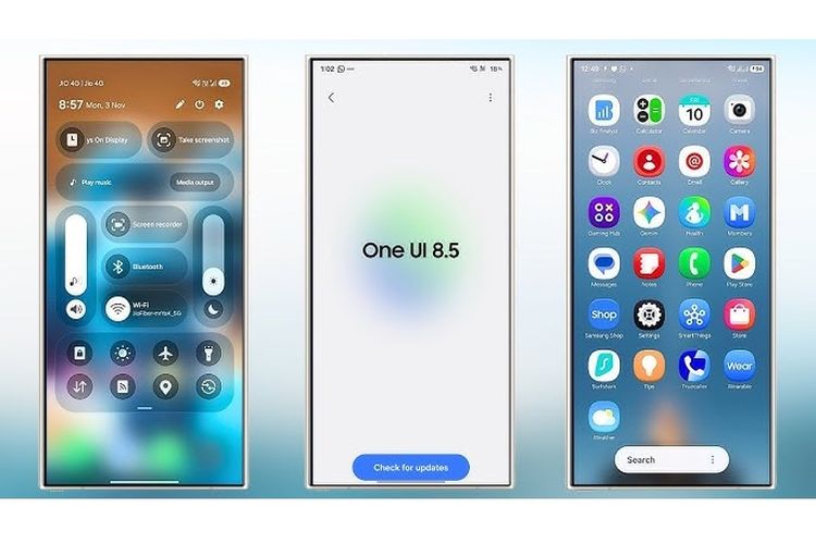 Ilustrasi jadwal rilis One UI 8.5.