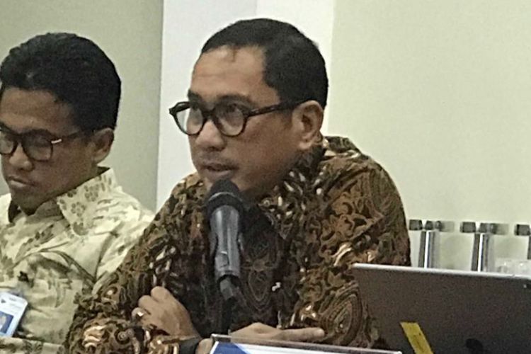 Direktur Utama Garuda Maintenance Facility, Iwan Joeniarto di Jakarta, Rabu (30/5/2018).