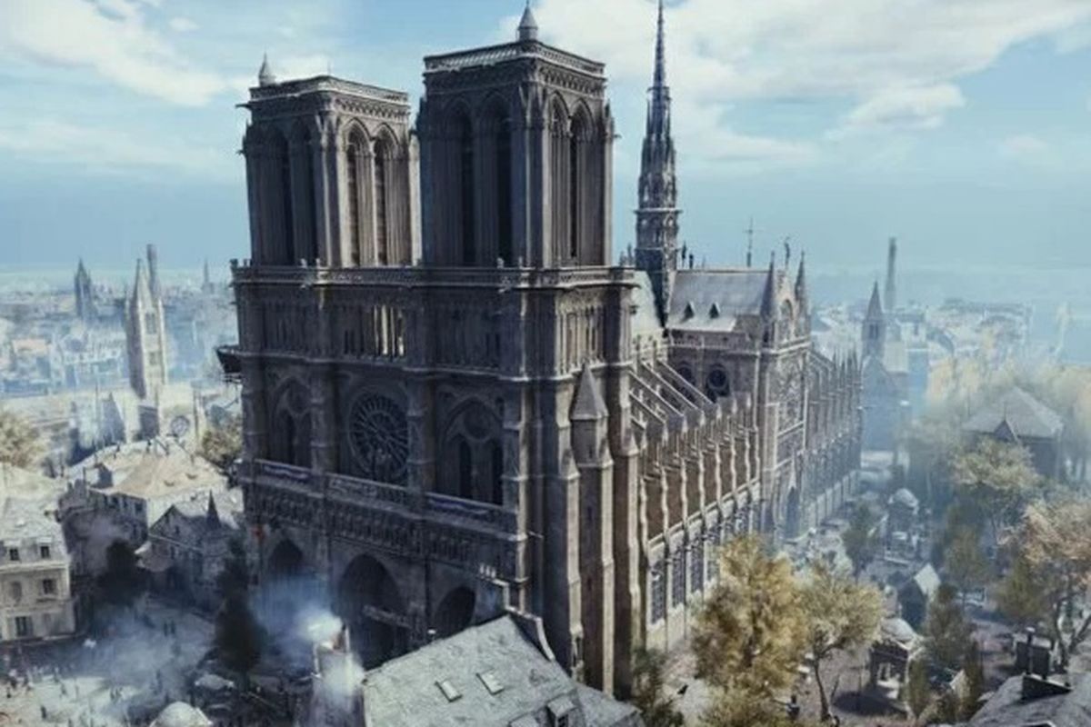 Katedral Notre Dame dalam game Assassins Creed
