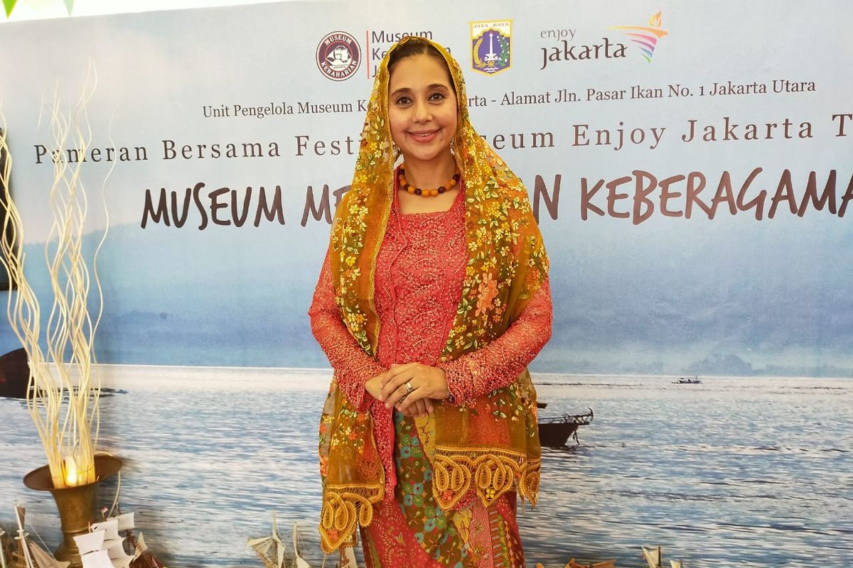 Ayu Azhari dalam acara Festival Museum Enjoy Jakarta.