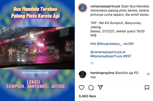 Video Bus Nekat Terobos Palang Pelintasan Kereta Api, Penumpang Panik Berhamburan