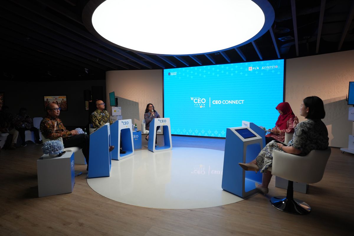 Forum diskusi CEO Connect sesi dua yang berlangsung di Bentara Budaya Art Galery, Jakarta, Selasa (21/10/2025)