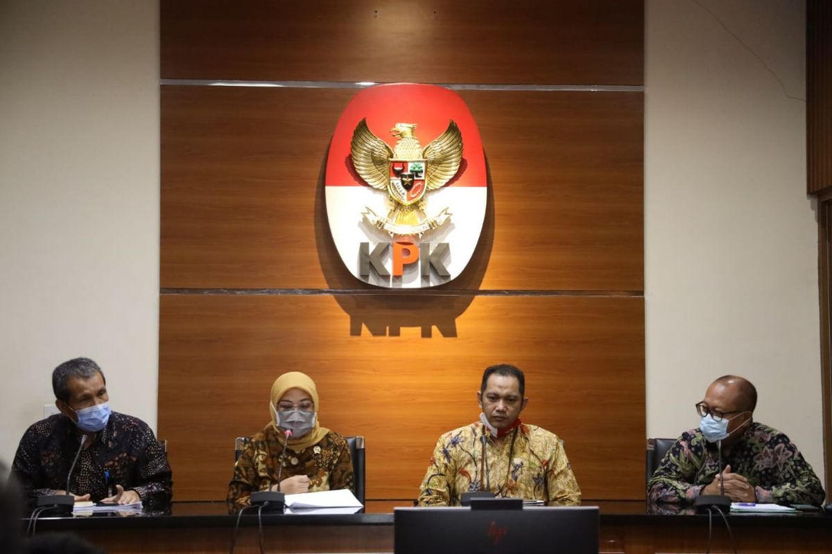 Menteri Ketenagakerjaan Ida Fauziyah melaporkan pelaksanaan kegiatan bantuan subsidi gaji kepada KPK secara virtual, Jumat (2/10/2020).