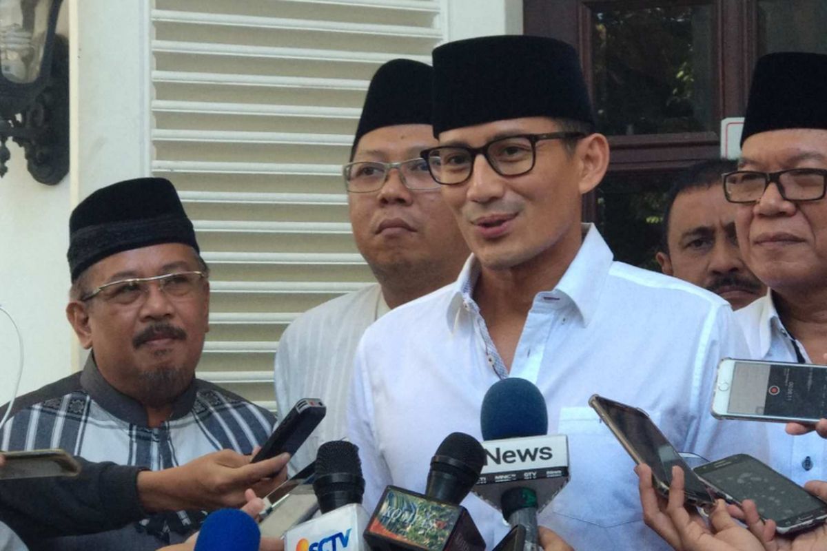 Wakil Gubernur DKI Jakarta Sandiaga Uno di Al-Jazeerah Polonia, Senin (18/6/2018).