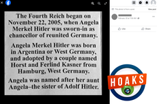 Membongkar Hoaks soal Mantan Kanselir Jerman Angela Merkel Anak Hitler