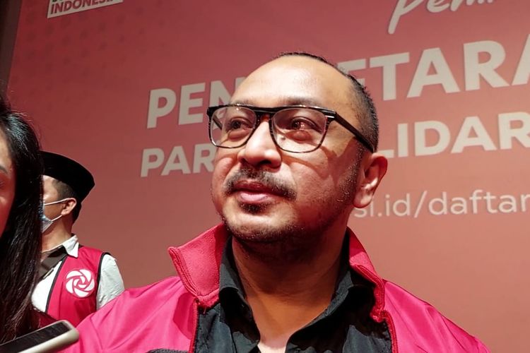 Ketua Umum DPP Partai Solidaritas Indonesia (PSI) Giring Ganesha saat ditemui di Gedung Usmar Ismail, Jakarta Selatan, Senin (6/6/2022).