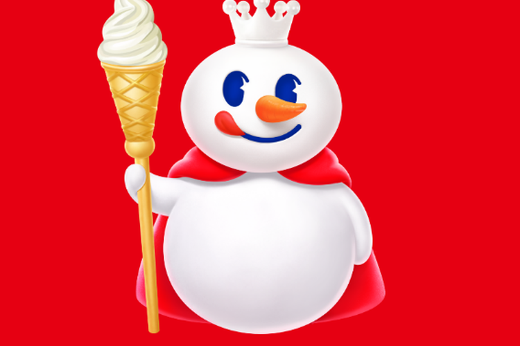 Logo Mixue bernama Snow King. 