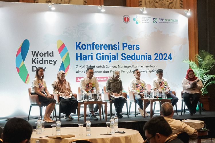 Konferensi pers Hari Ginjal Sedunia yang diadakan oleh Perhimpunan Nefrologi Indonesia di Jakarta (13/3/2024).