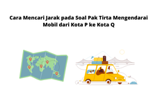 Cara Mencari Jarak pada Soal Pak Tirta Mengendarai Mobil dari Kota P ke Kota Q