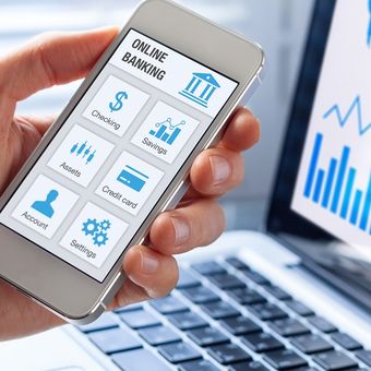 Ilustrasi Bank Digital, ilustrasi mobile banking.