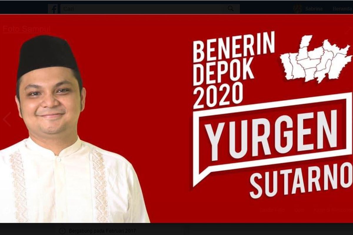 Yurgen Alifia Sutarno mencalonkan diri sebagai bakal calon Wali Kota Depok 2020.