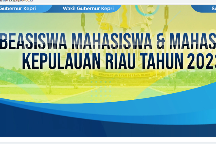 Beasiswa Pemprov Kepri 2023 terbuka bagi mahasiswa D3-S1 dari Kepulauan Riau.