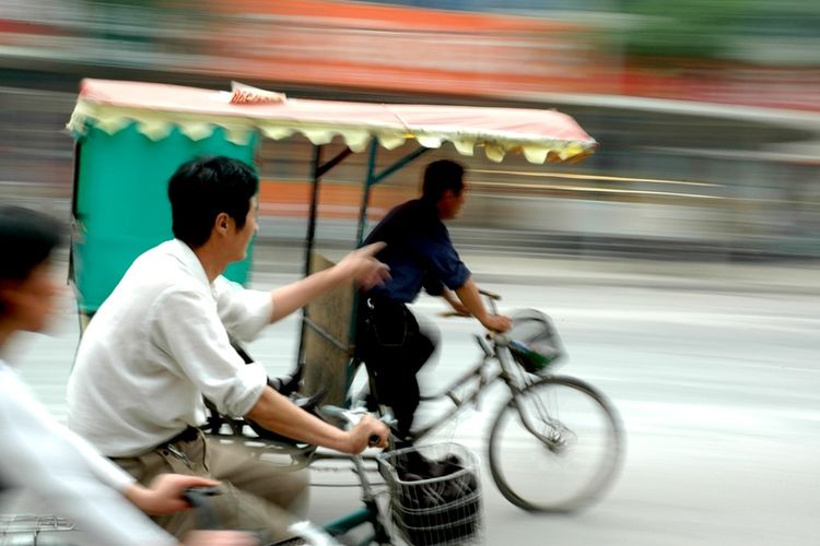 Becak di China.