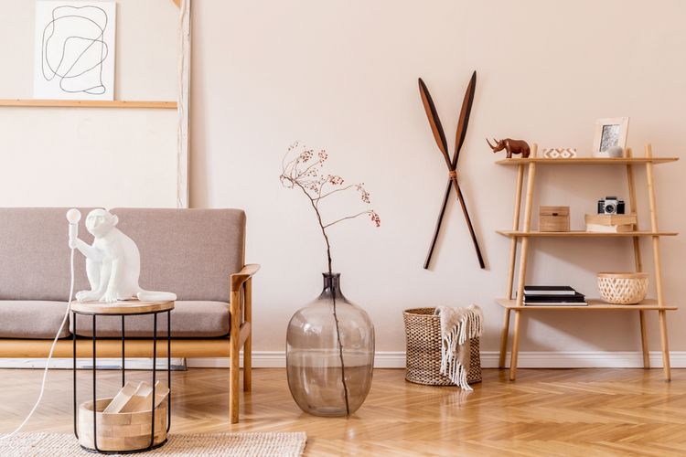 Ilustrasi interior rumah minimalis bergaya Jepang 