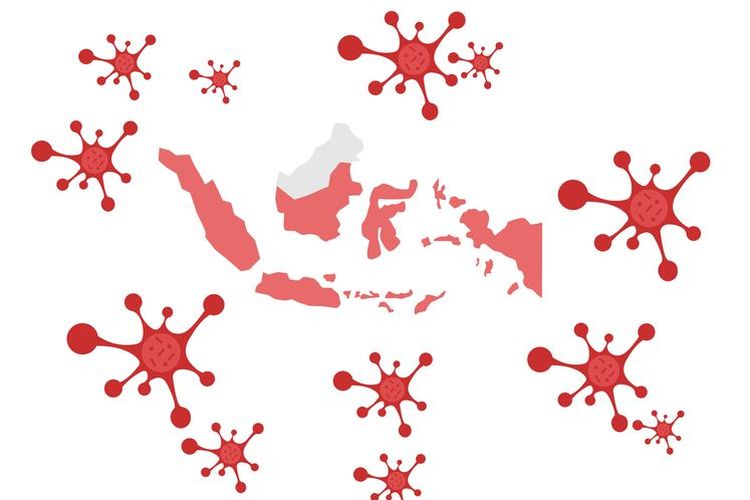 Ilustrasi virus corona di Indonesia(Shutterstock)