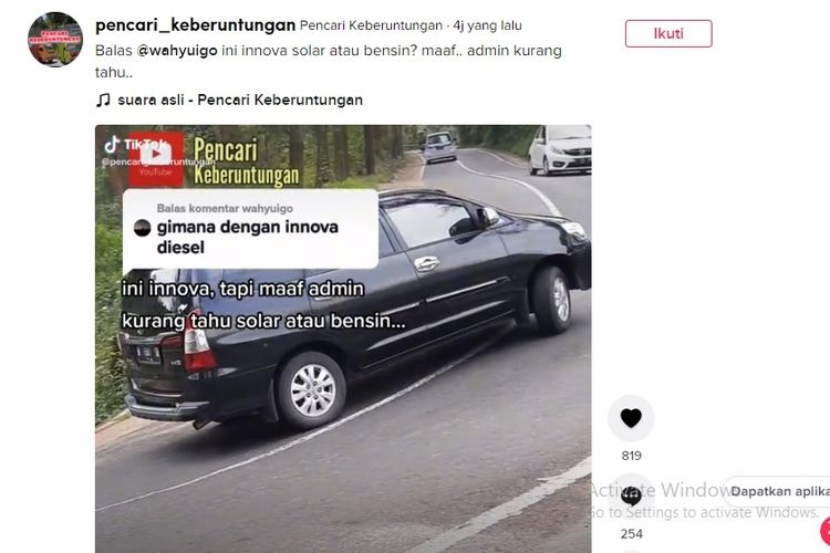 Ilustrasi Kijang Innova yang kesulitan menanjak