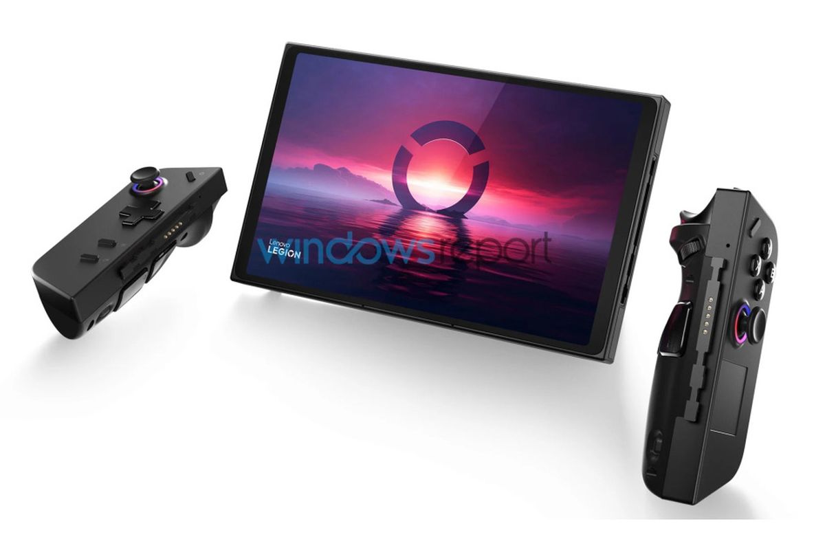 Bocoran gambar konsol handheld Lenovo Legion.Go dengan controller yang bisa dilepas