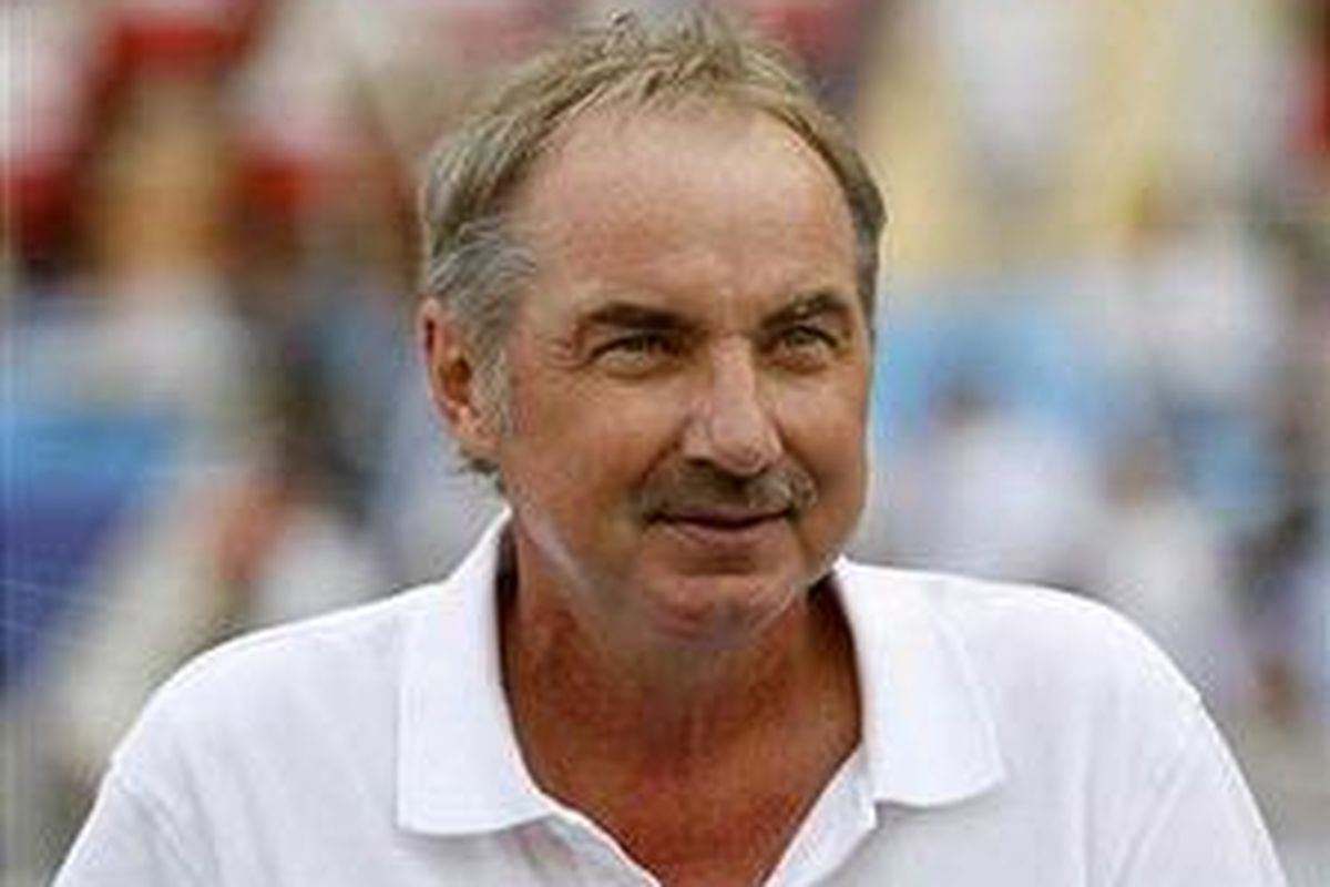 Pelatih tim nasional Indonesia, Alfred Riedl.