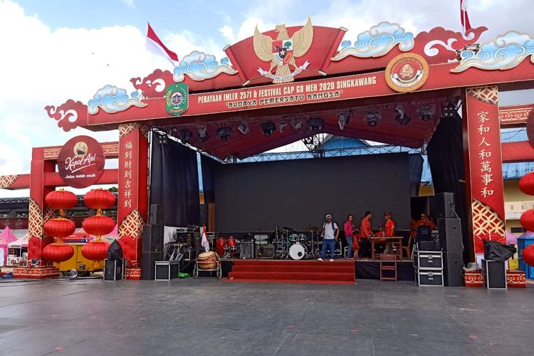 MEGAH - Persiapan perayaan puncak Cap Go Meh Singkawang 2020. Event ini merupakan perhelatan yang masuk ke dalam Calender of Event Kementerian Pariwisata dan Ekonomi Kreatif tahun 2020. 