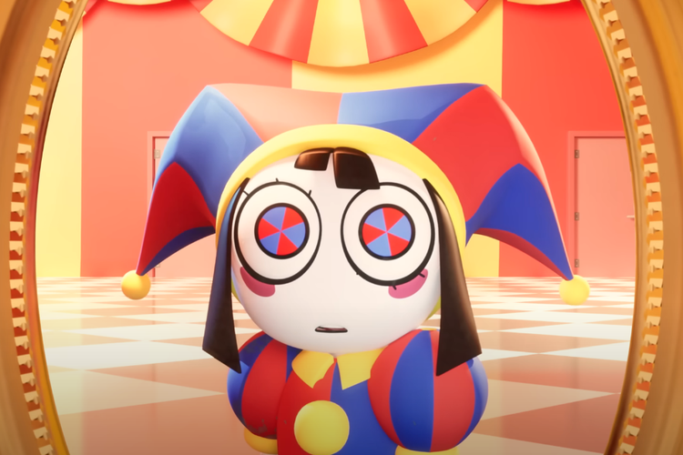 Pomni, karakter dari animasi web-series berjudul ?The Amazing Digital Circus?.