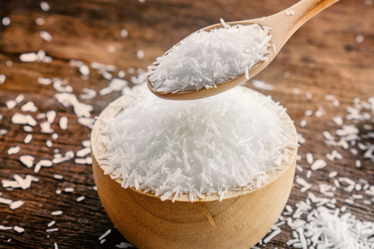 Ilustrasi MSG atau micin. Selain sebagai penyedap makanan, micin dapat digunakan pula sebagai pupuk tanaman.